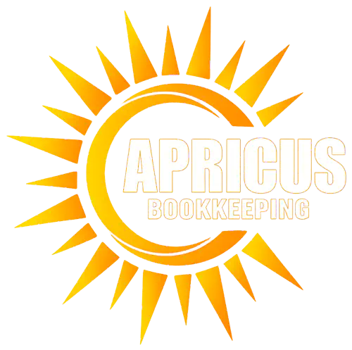 Apricus Bookkeeping logo with golden sun design