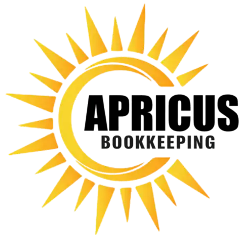 Apricus Bookkeeping logo with golden sun design